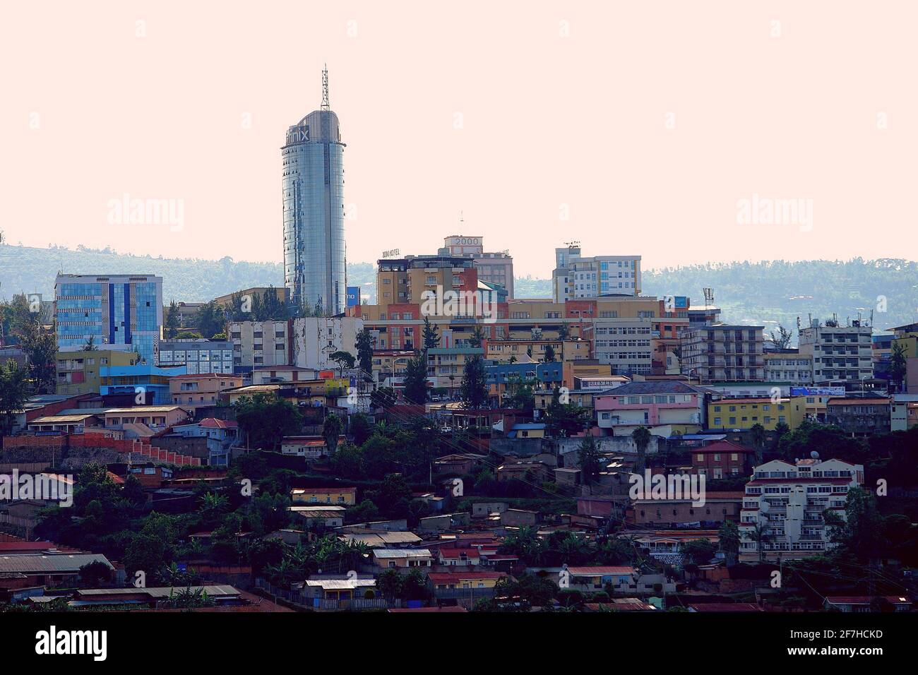 Trasporto Rwanda Africano e citta' di Kigali Foto Stock