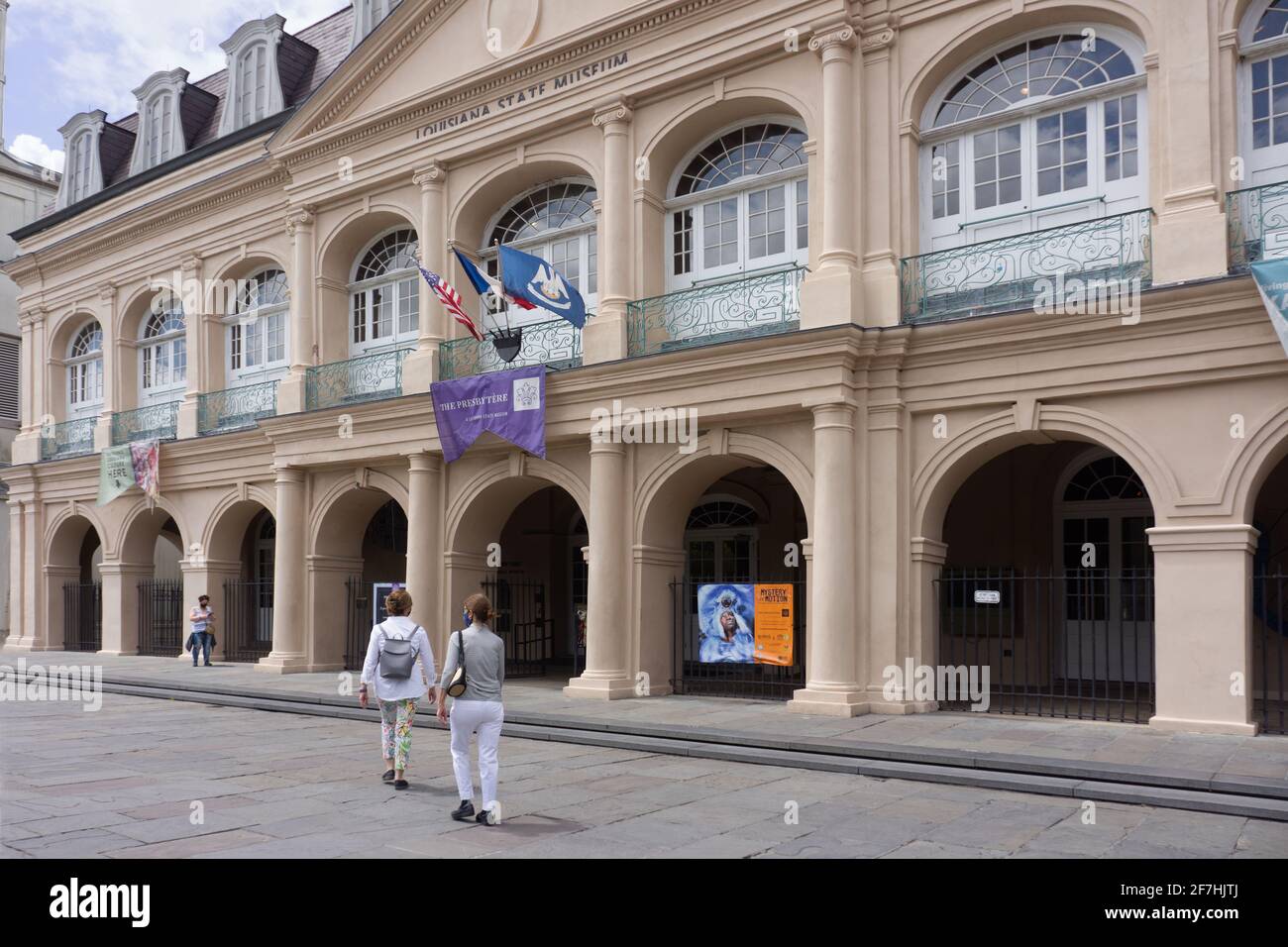 Louisiana state Museum: La Presbytère e Cabildo, nel quartiere francese di New Orleans. Foto Stock