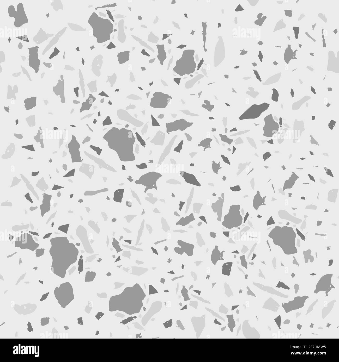 Motivo senza giunture terrazzo. Pavimenti classici in bianco e nero. Sfondo audace fatto di pietre naturali, granito, quarzo, marmo e calcestruzzo. Fe Illustrazione Vettoriale