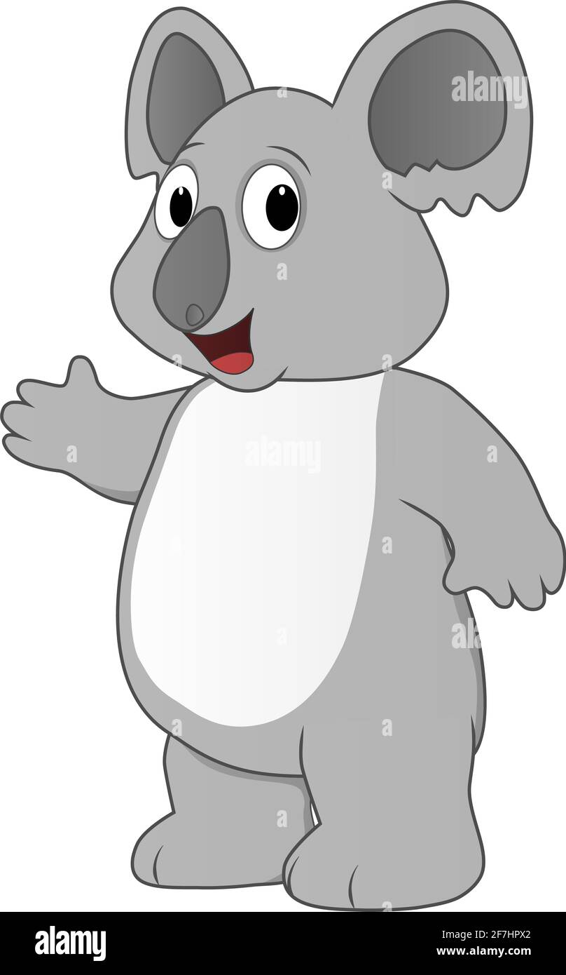 Illustrazione cartoon di un koala Foto Stock