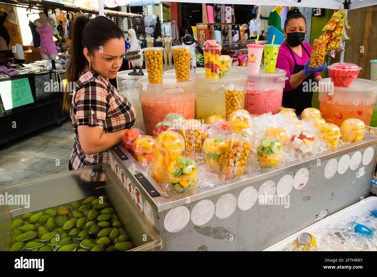 Santee Alley, centro di Los Angeles, California, Stati Uniti Foto Stock