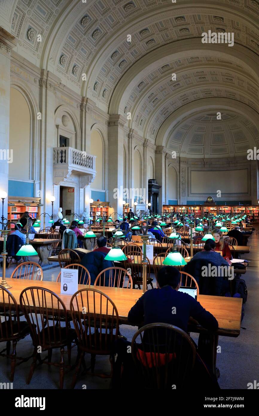 Bates Hall of Boston Public Library.Boston.Massachusetts.USA Foto Stock
