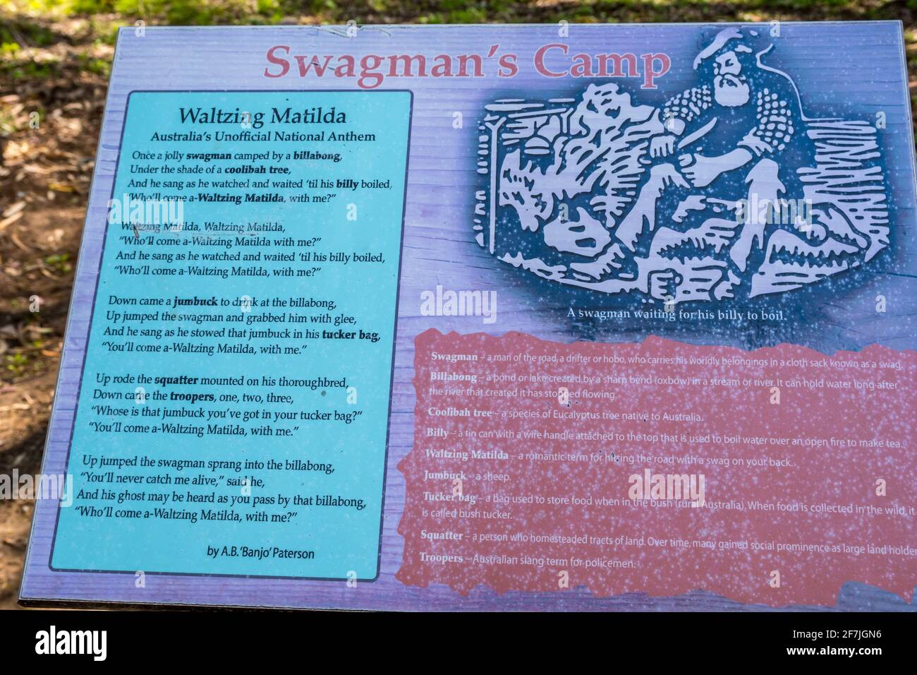 Boyce Thompson Arboretum, AZ, USA - 15 marzo 2020: Il campo di Swagman Foto Stock