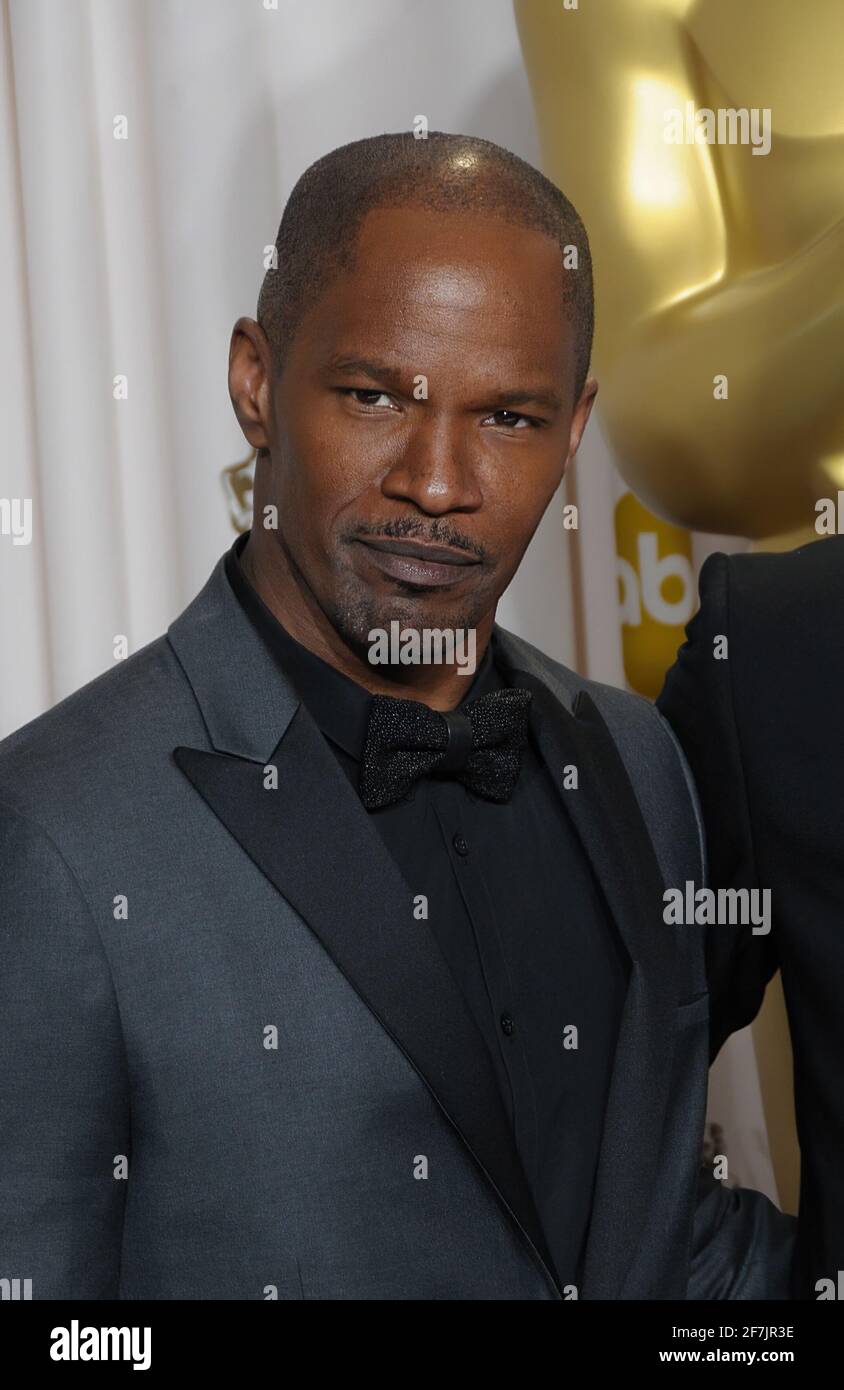 Jamie Foxx alla Sala Stampa 85th Academy Awards 2013 - Oscar - al Dolby Theatre di Los Angeles Foto Stock