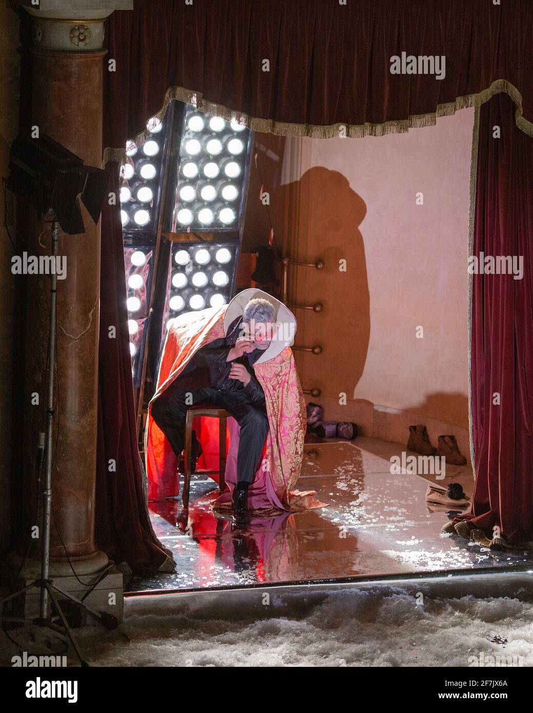 Il cantante Alexandros Stavrakakis ha suonato nell'opera 'il crepuscolo dei sogni', Teatro massimo, Palermo, Sicilia, Italia, Europa Foto Stock