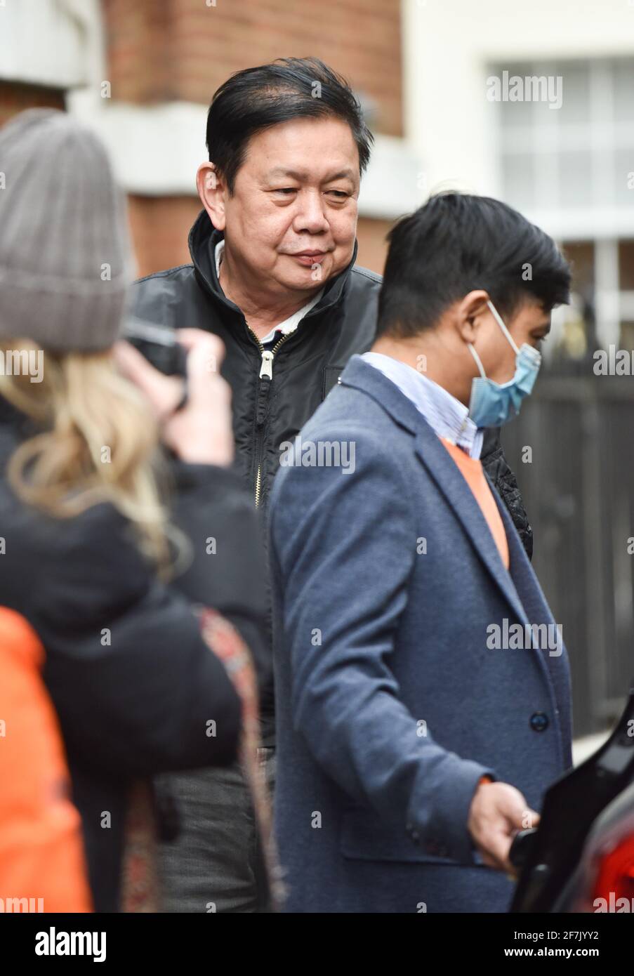 Charles St, Mayfair, Londra, Regno Unito. 8 Aprile 2021. Kyaw Zwar Minn l’ambasciatore per il Myanmar è stato escluso dall’ambasciata di Londra. Credit: Matthew Chpicle/Alamy Live News Foto Stock