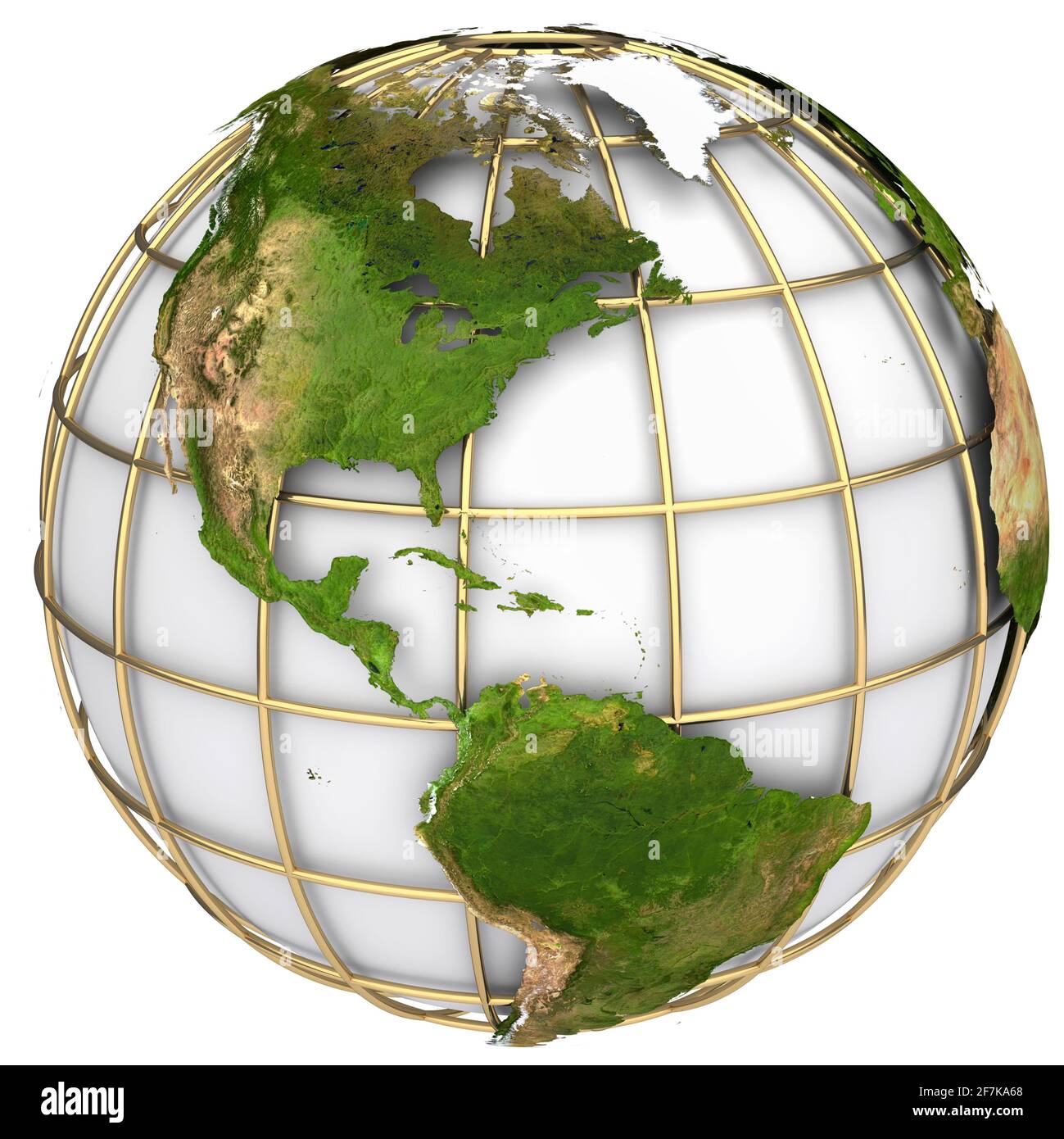 Mappa del mondo terrestre. Nord e Sud America su un pianeta globo. La texture terrestre di questa immagine fornita dalla NASA Foto Stock