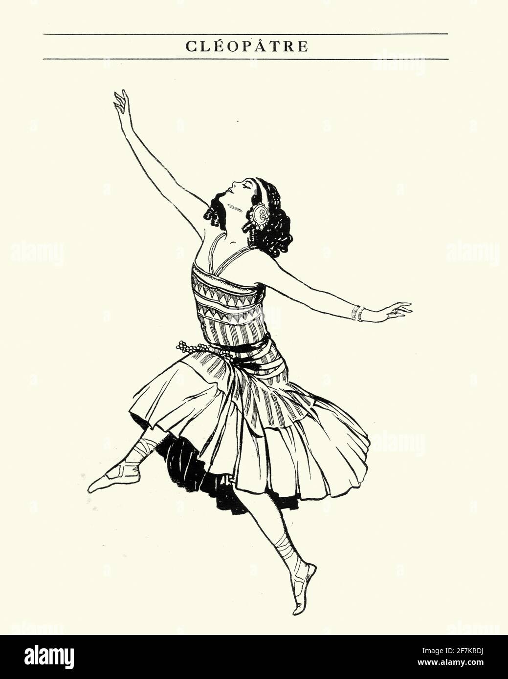 Costume da Cleopatre dal balletto di Mikhail Fokine. Ballerina di balletto Foto Stock