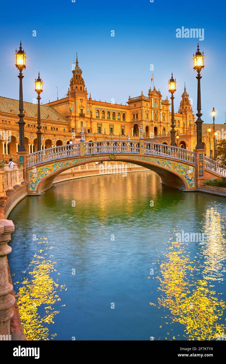 Plaza de Espana - Siviglia, Spagna Foto Stock