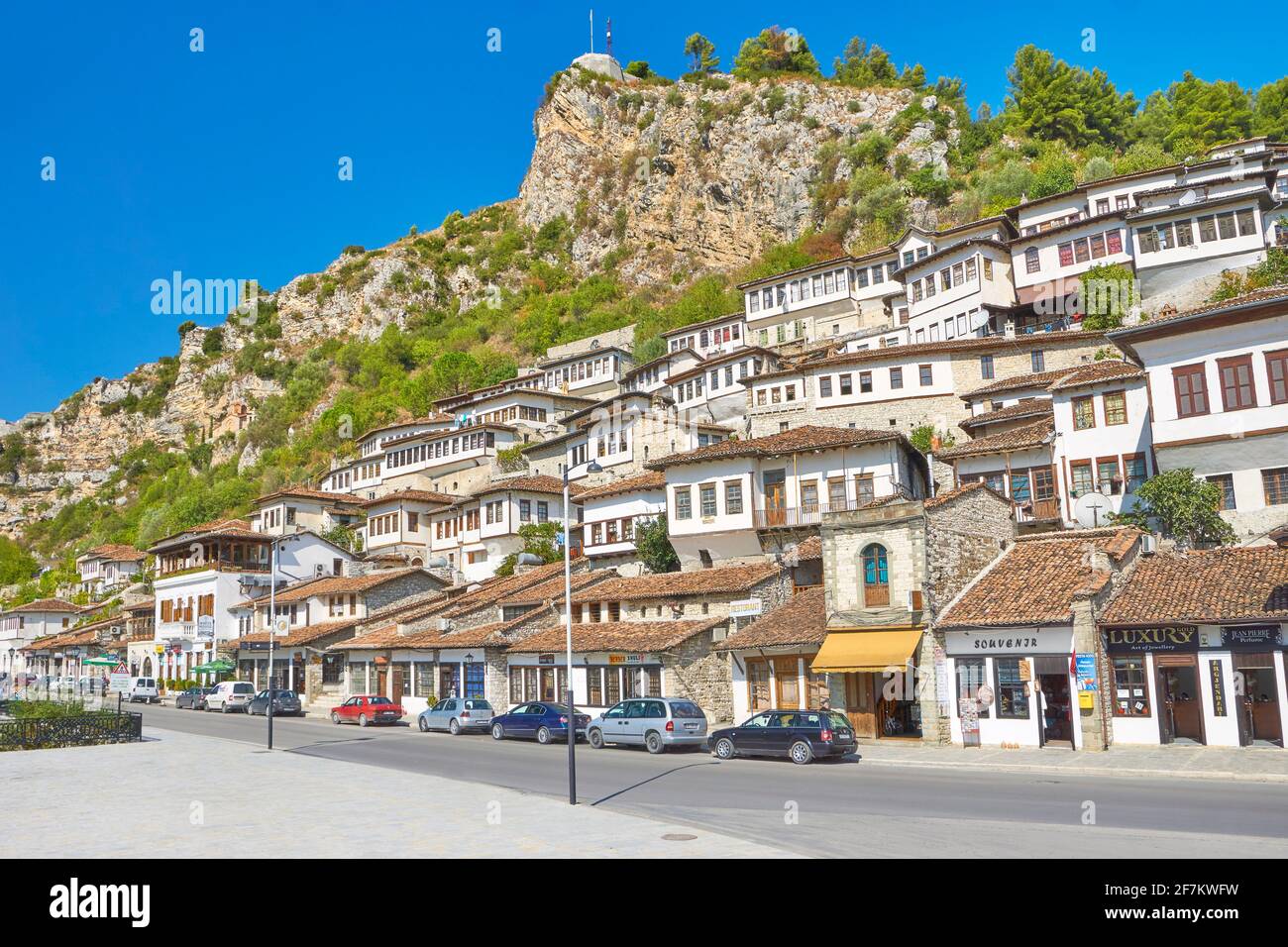 Città vecchia di Berat, UNESCO, Albania Foto Stock