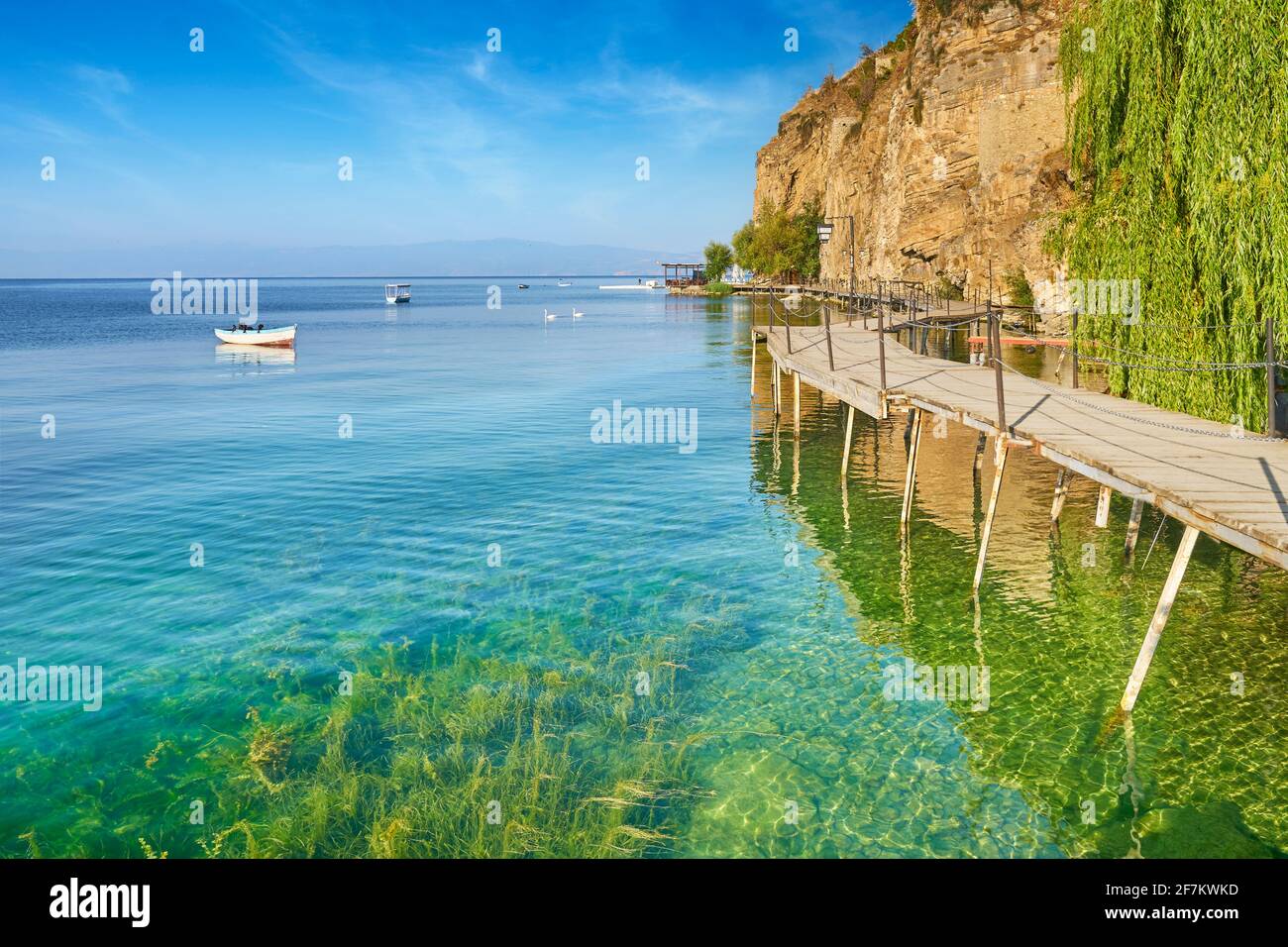 Il lago di Ohrid, Macedonia, Balcani Foto Stock
