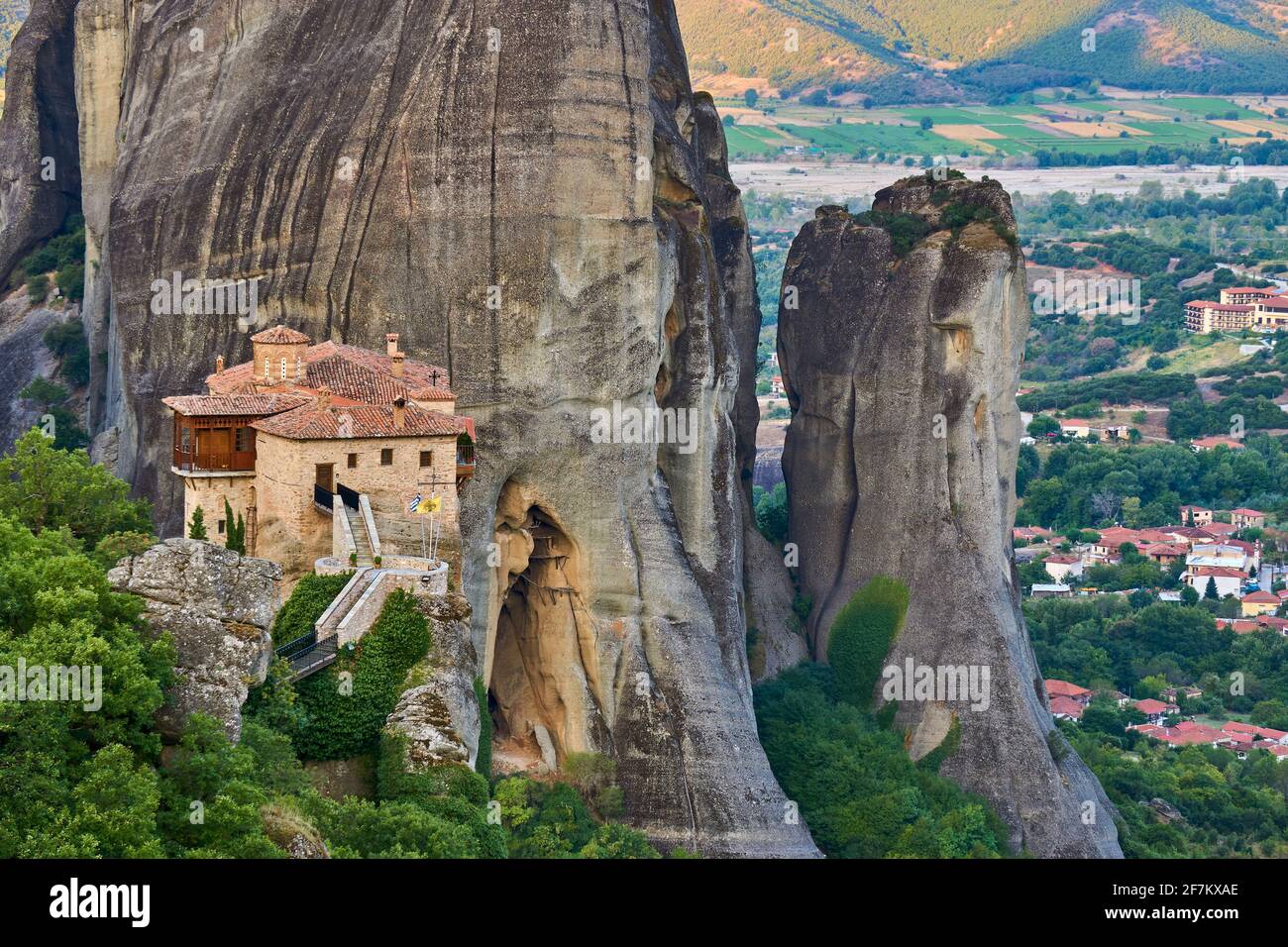 Roussanou Meteora Monastero, Grecia Foto Stock