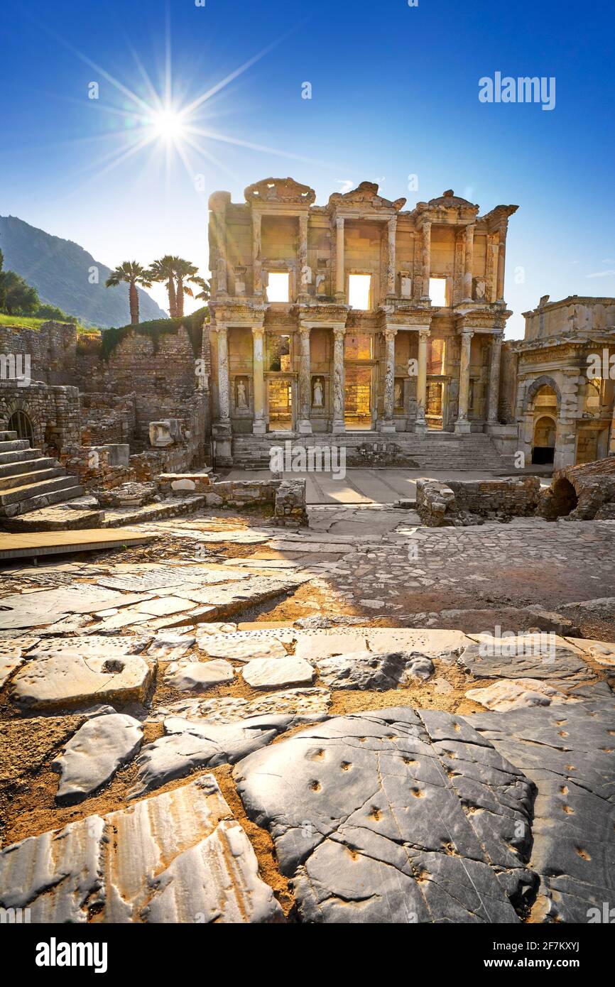 Efeso - Biblioteca di Celso, Izmir, Turchia Foto Stock
