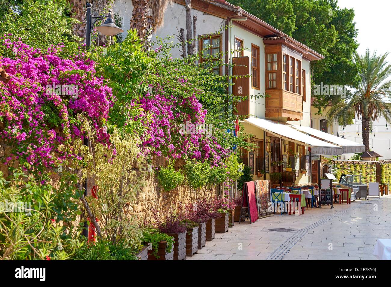 Kaleici Old Town Streets, Antalaya, Turchia Foto Stock