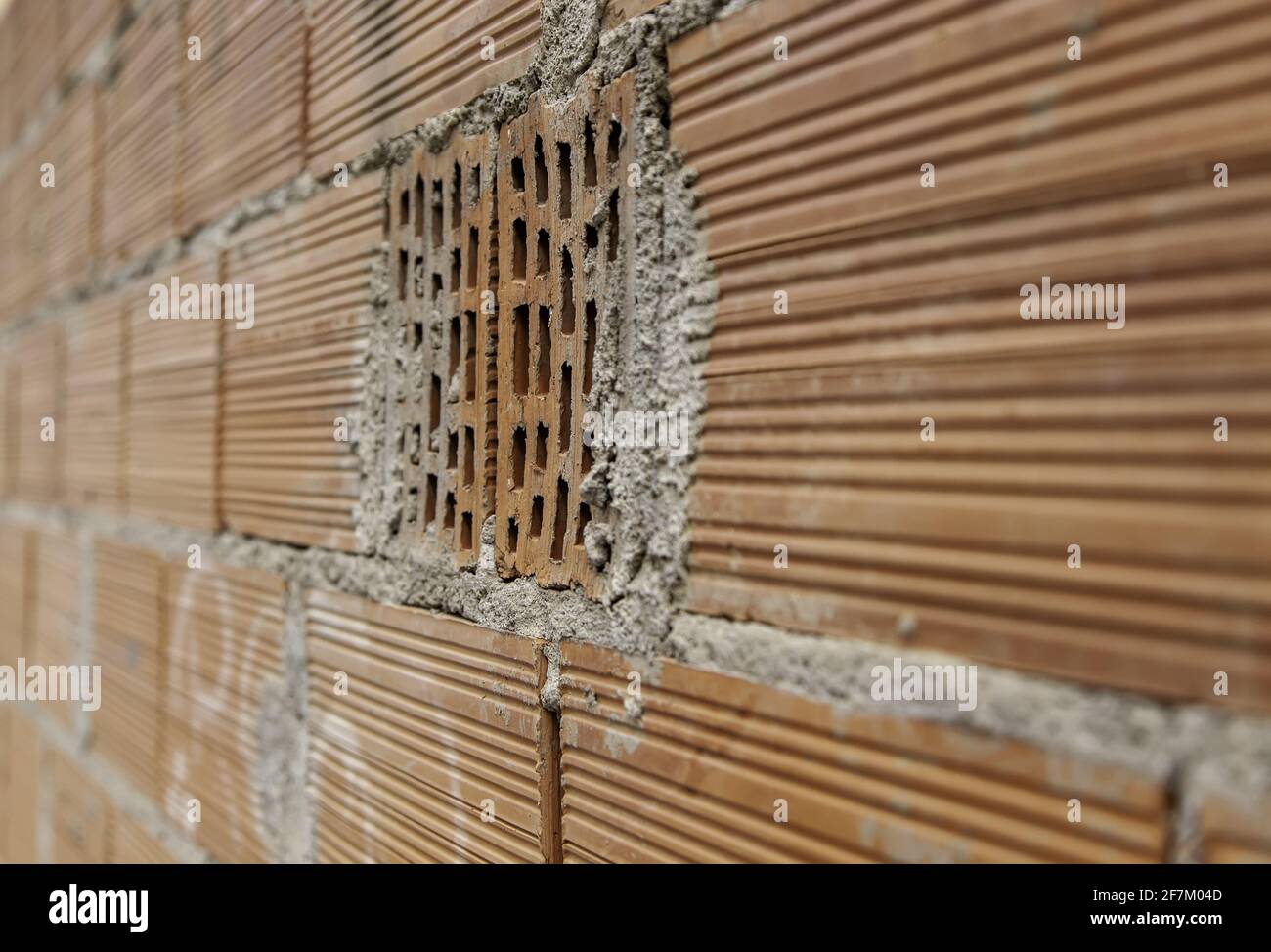 Muratura in mattoni di terracotta Foto Stock