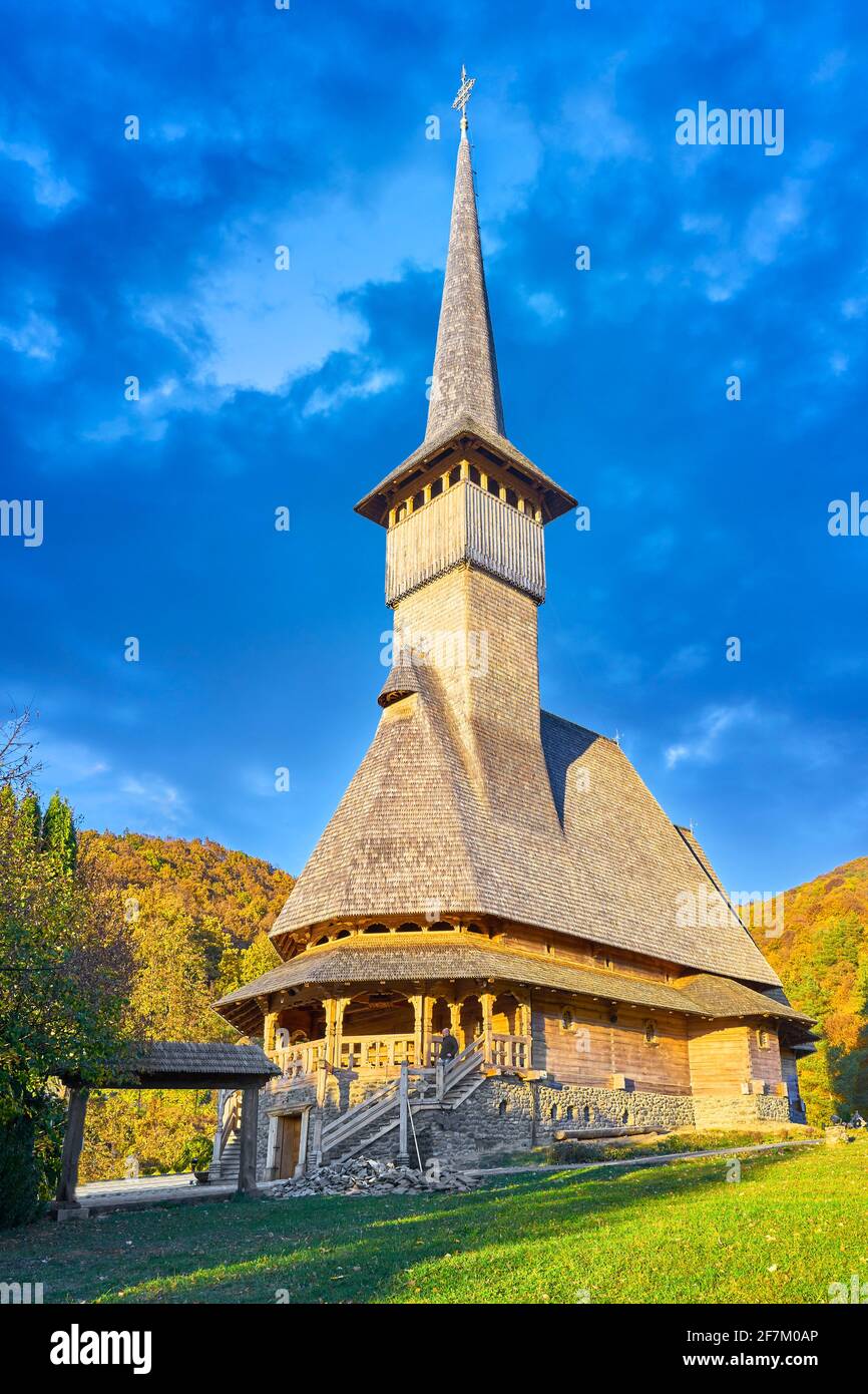 Monastero di Barsana, Maramures, Romania, UNESCO Foto Stock