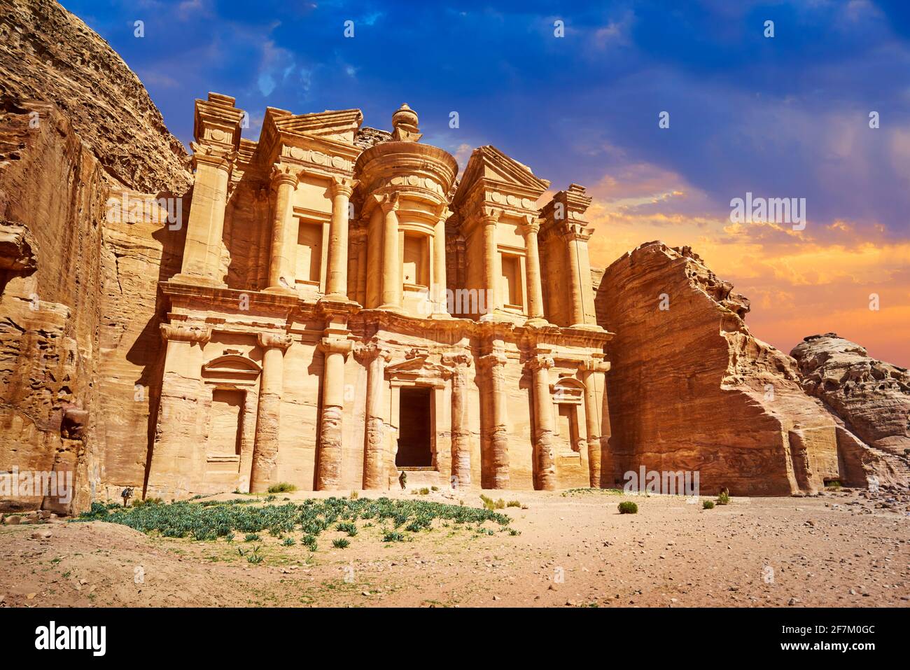 Il monastero (Al-Deir), Petra, Giordania Foto Stock