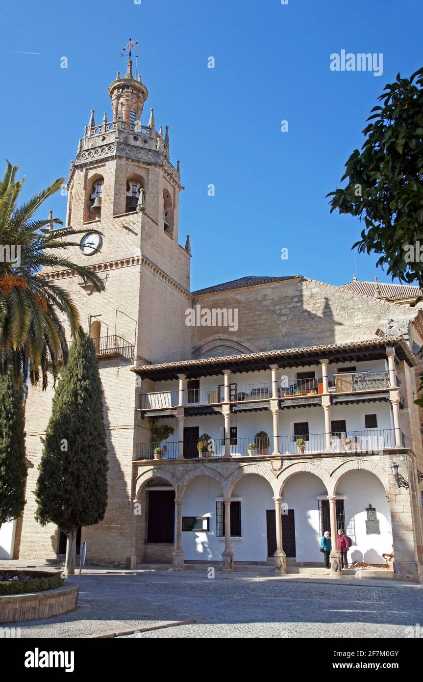 Ronda in Spagna: La collegiata di Santa Maria la Mayor. Foto Stock