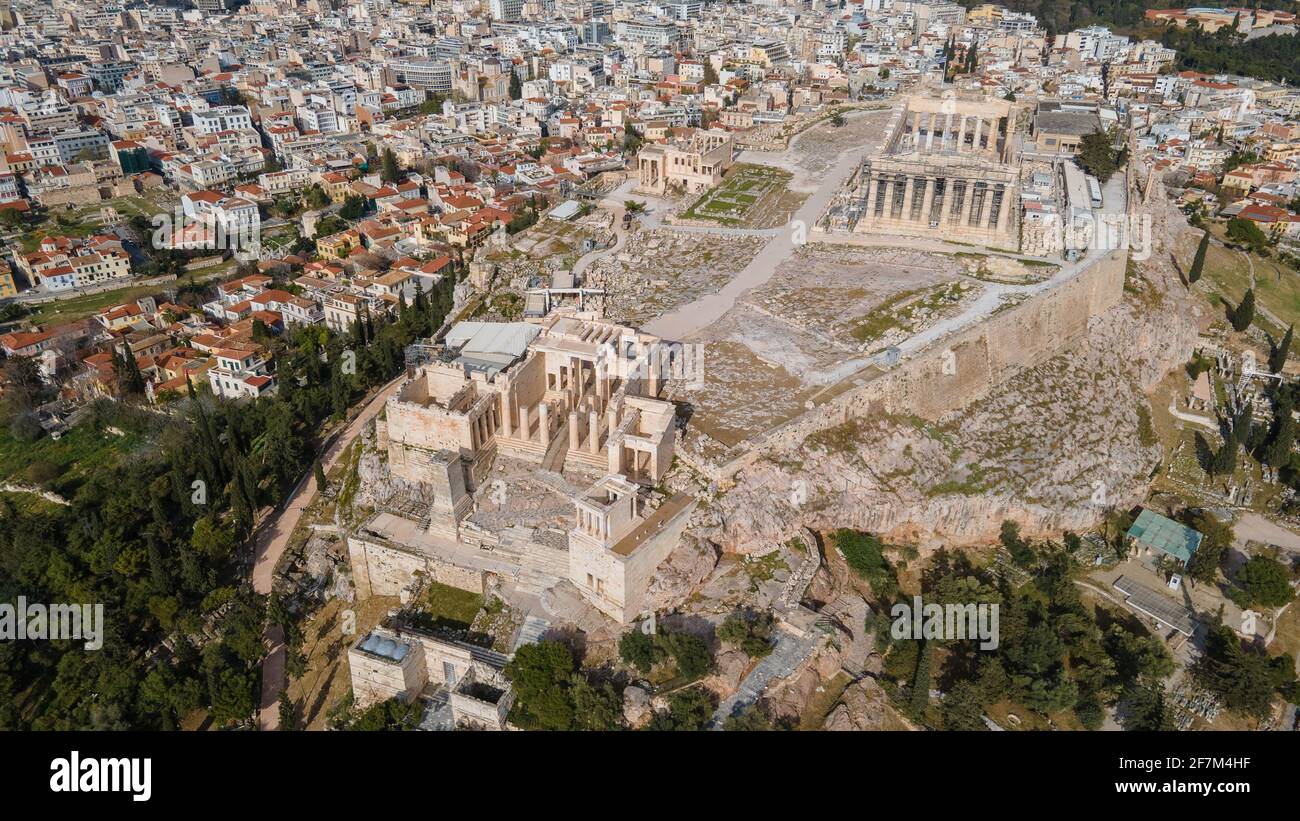 Acropoli di Atene Foto Stock