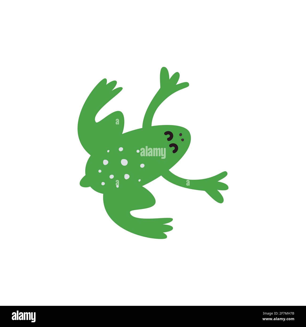 Piccola rana. Illustrazione vettoriale di una incantevole piccola rana. Illustrazione Vettoriale
