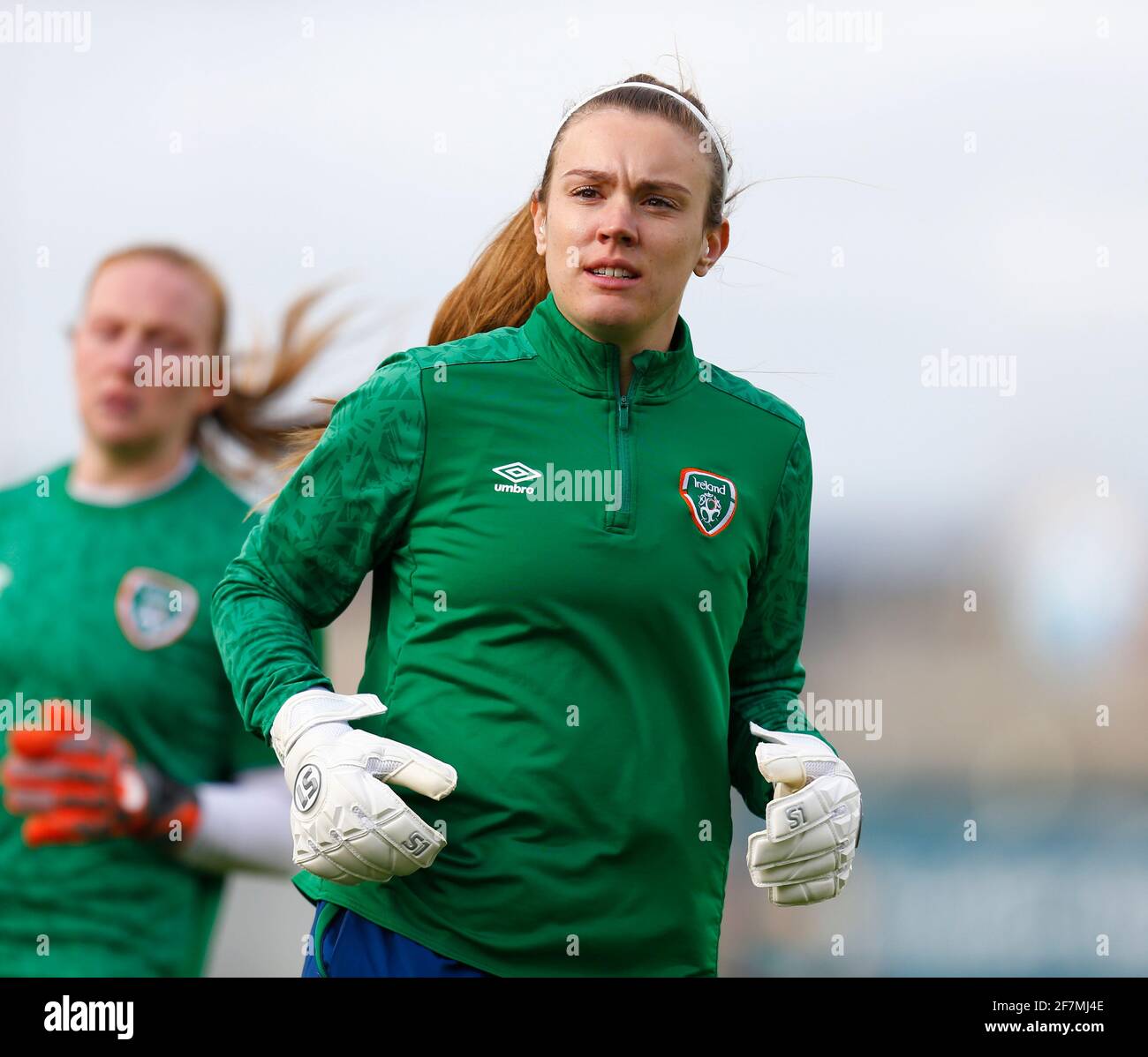 Tallaght Stadium, Dublino, Leinster, Irlanda. 8 Apr 2021. Womens friendly Football, Irlanda contro Danimarca; portiere della Repubblica d'Irlanda Grace Moloney ritratto durante il warm up Credit: Action Plus Sports/Alamy Live News Foto Stock