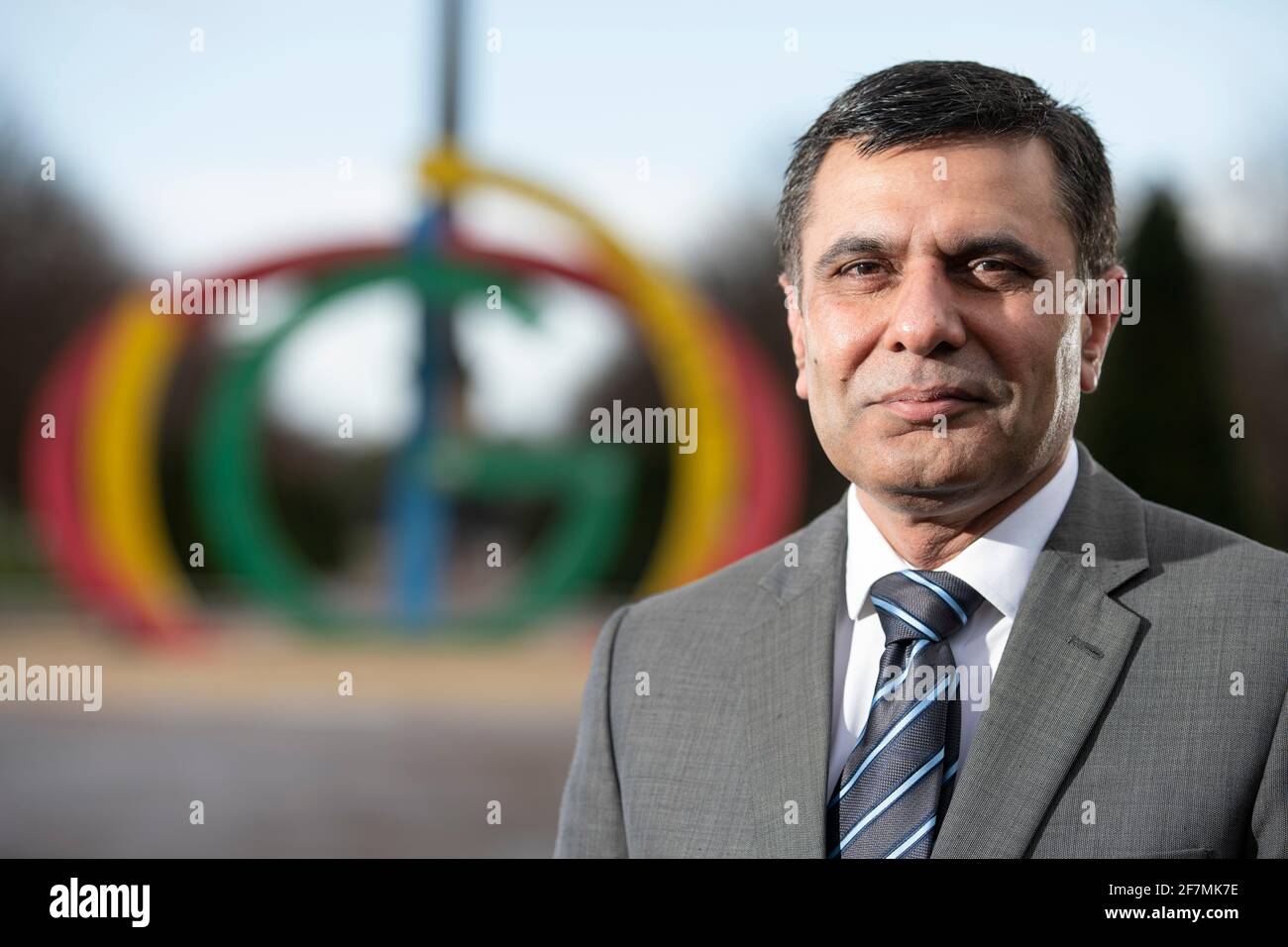 Glasgow, Scozia, Regno Unito. 8 Apr 2021. NELLA FOTO: Shahid Farooq, candidato Alba Party per la regione di Glasgow. Credit: Colin Fisher/Alamy Live News Foto Stock