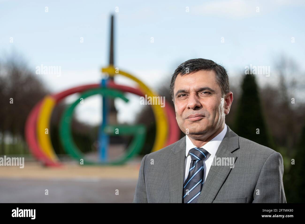 Glasgow, Scozia, Regno Unito. 8 Apr 2021. NELLA FOTO: Shahid Farooq, candidato Alba Party per la regione di Glasgow. Credit: Colin Fisher/Alamy Live News Foto Stock