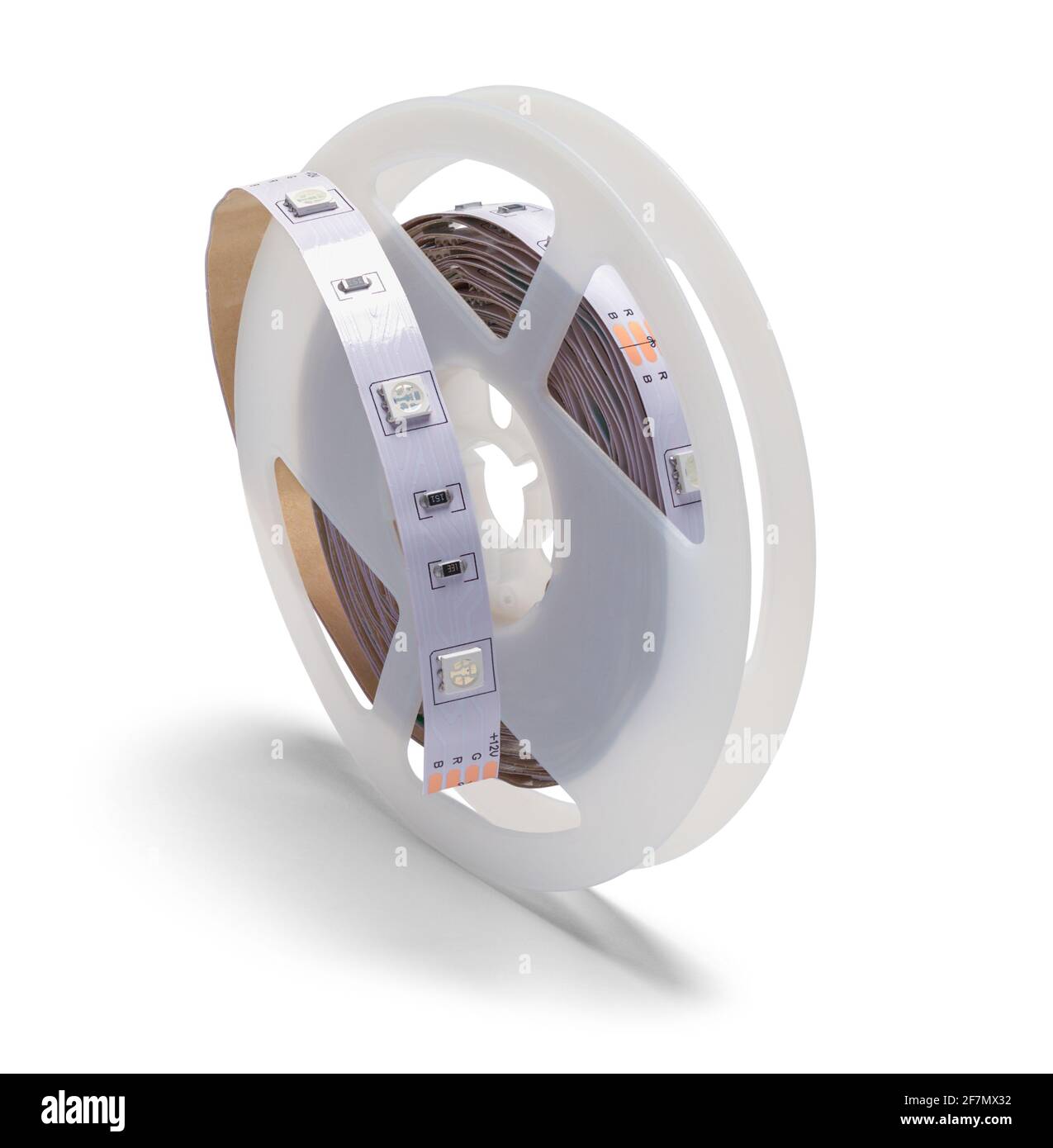 Inserimento della striscia luminosa a LED. Foto Stock