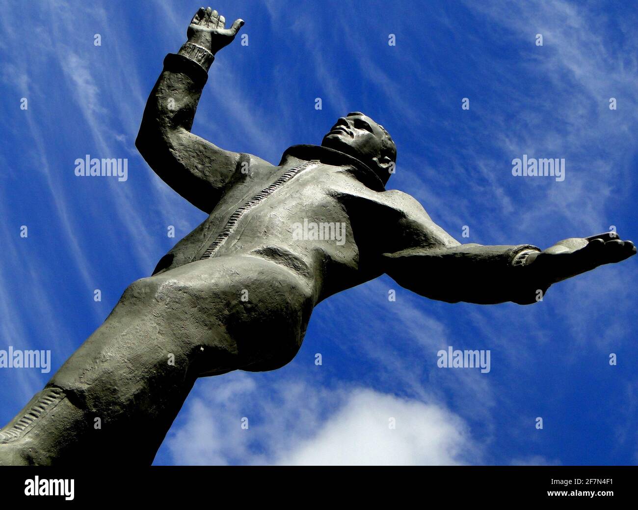 Svelando la statua a Yuri Gagarin, il primo uomo in cosmo presso il British Council Building di Londra, Regno Unito Foto Stock