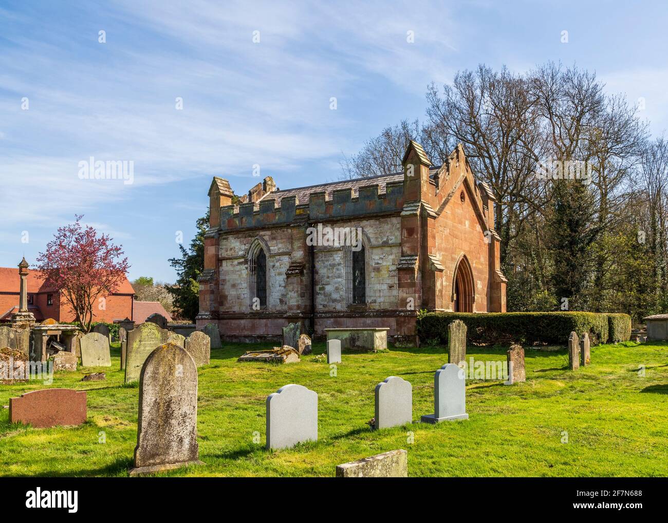 St Andrew's Church a Ombersley, Worcestershire, Inghilterra. Foto Stock