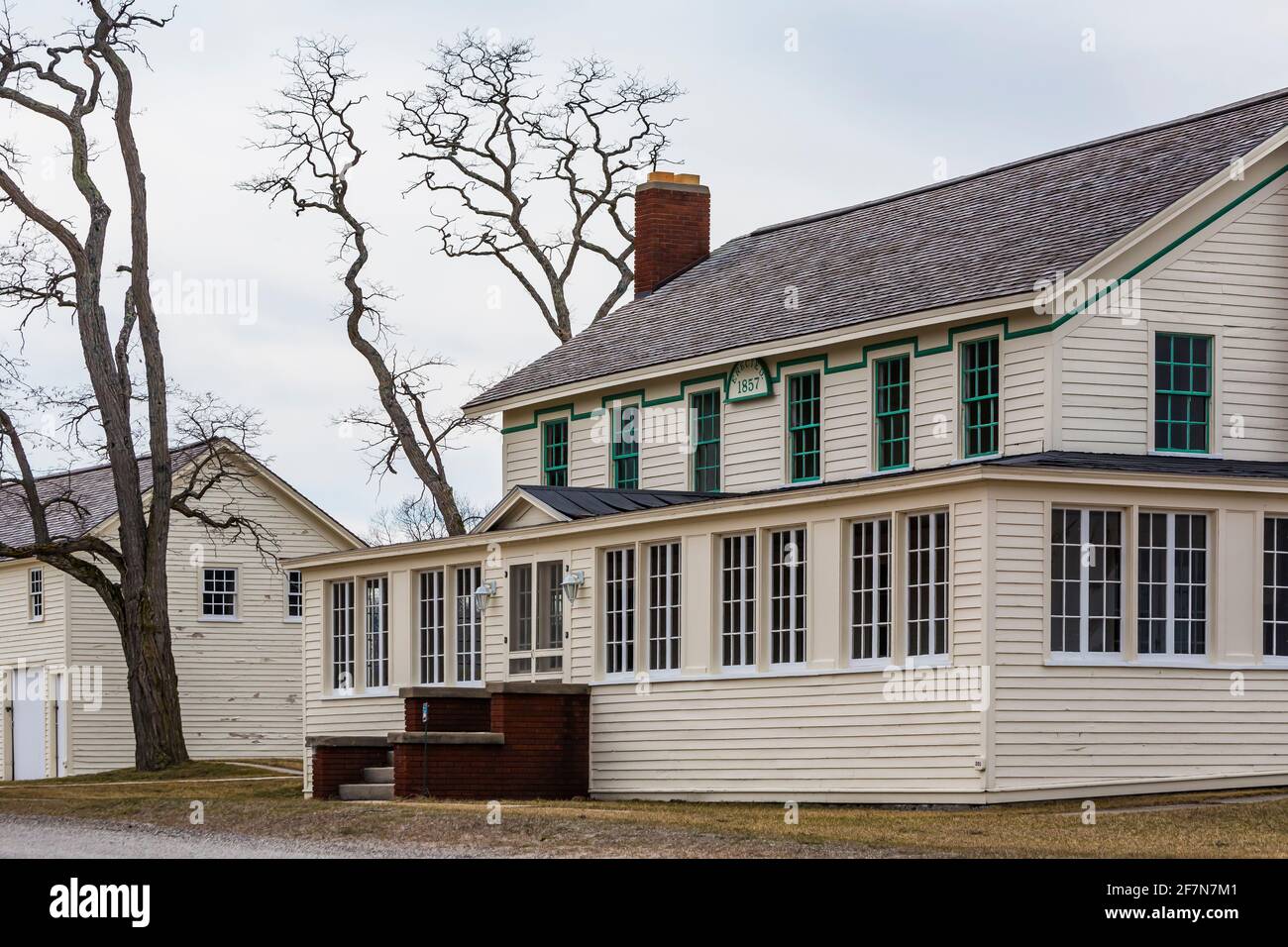Storico Sleeping Bear Inn a Glen Haven Village a Sleeping Bear Dunes National Lakeshore lungo il lago Michigan, Michigan, Stati Uniti Foto Stock