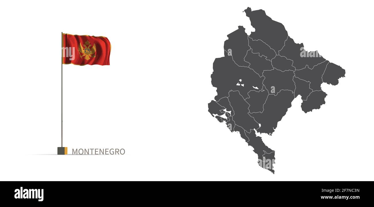 Montenegro map immagini e fotografie stock ad alta risoluzione - Alamy