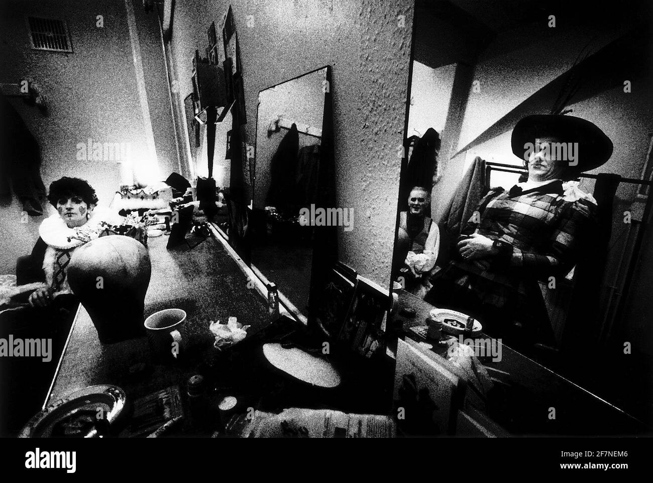 Michael Burtenshaw che gioca la Dame in Panto Dic 1989as La signora Joy da Palma nel Pantomime Cenerentola del Teatro Royal Stratford Foto Stock