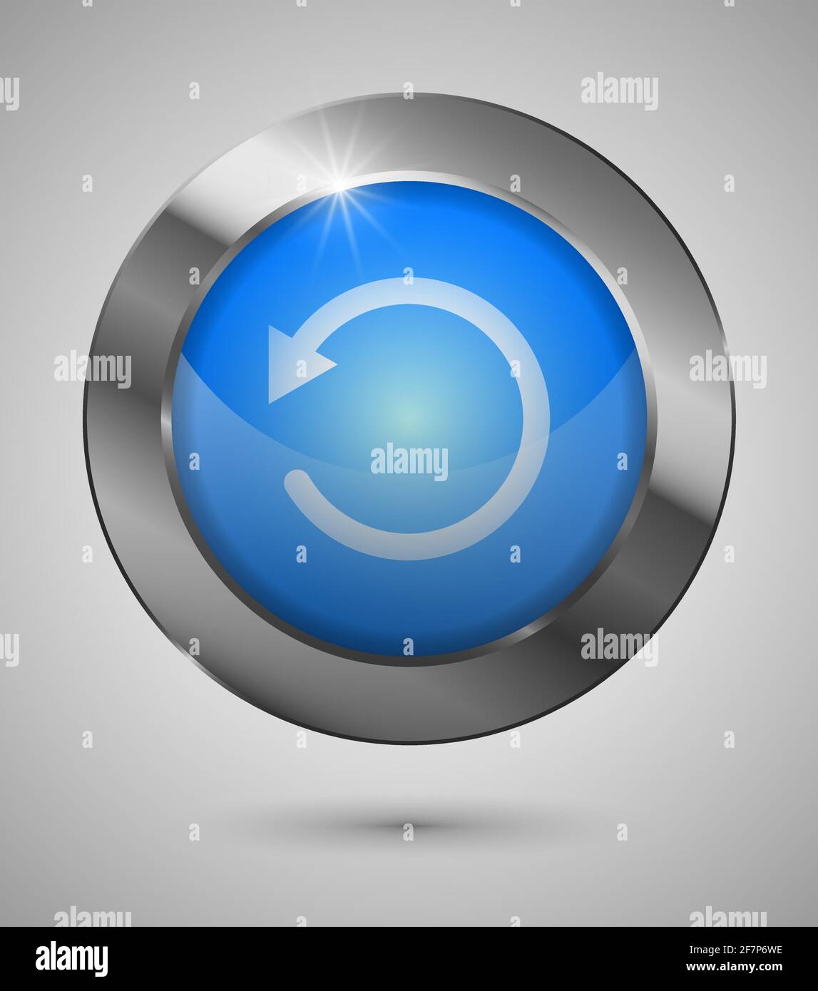 Pulsante di ricarica EPS10. Perfetto per il tuo sito web o app o per qualsiasi uso che vuoi fare di esso. Illustrazione Vettoriale