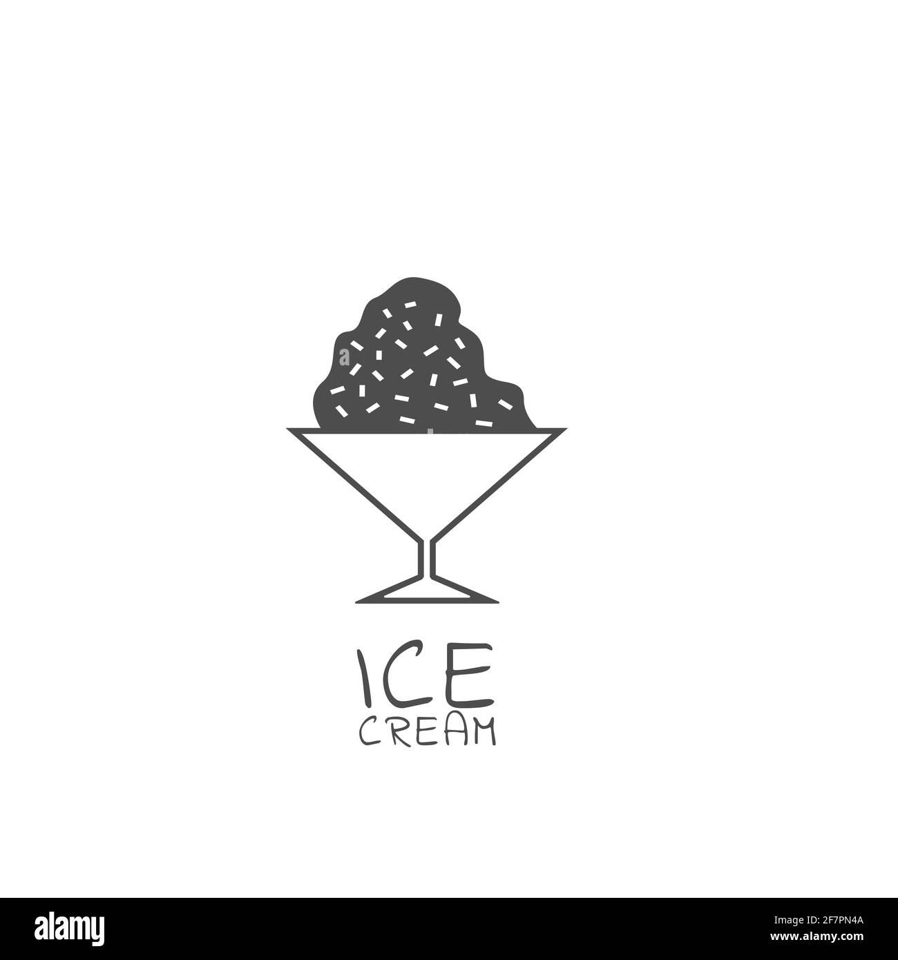 Semplice icona gelato illustrazione vettoriale Illustrazione Vettoriale