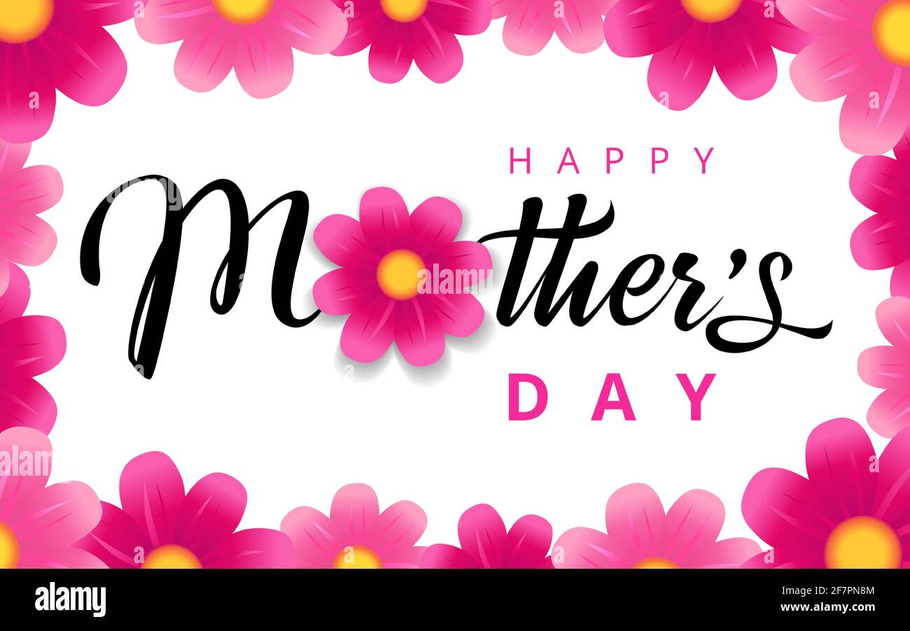 Happy Mothers giorno congrats concetto. Stile d'arte decorativo. Poster Creative Mother's Day, al miglior MOM di sempre. Modello di disegno astratto isolato. Moder Illustrazione Vettoriale