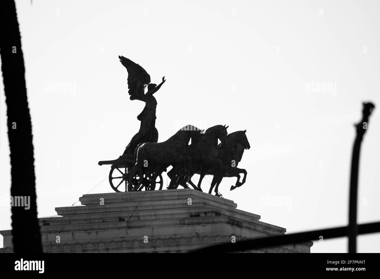 Carrozza del monumento dell'altare della Patria, Roma, Italia Foto Stock