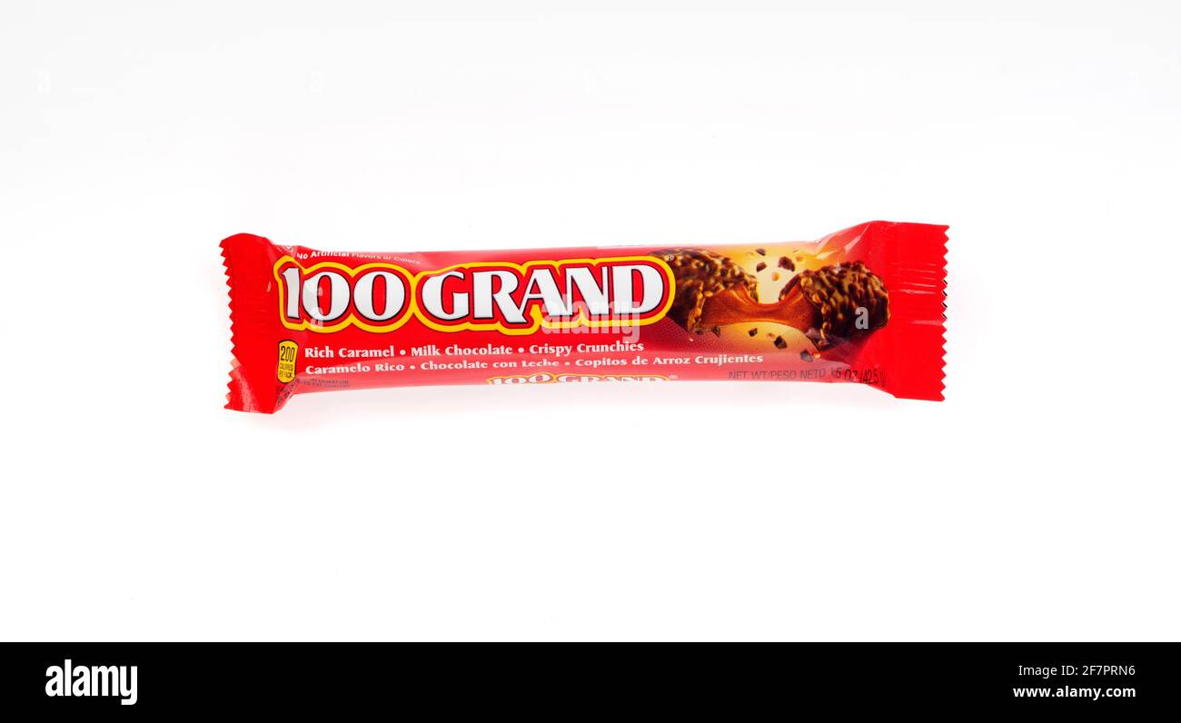 100 Grand Candy bar di Ferrara Candy Company, una divisione di Ferrero Foto Stock