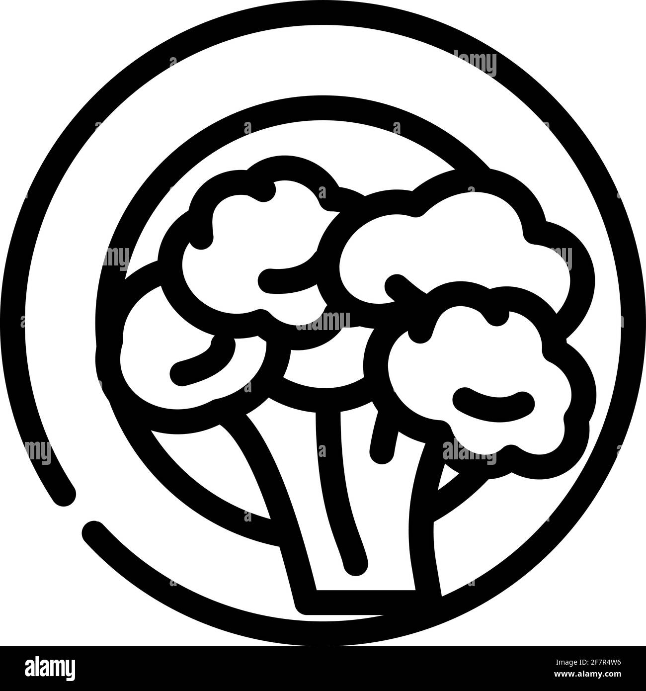 icona della linea di dieta vegetariana illustrazione vettoriale nera Illustrazione Vettoriale