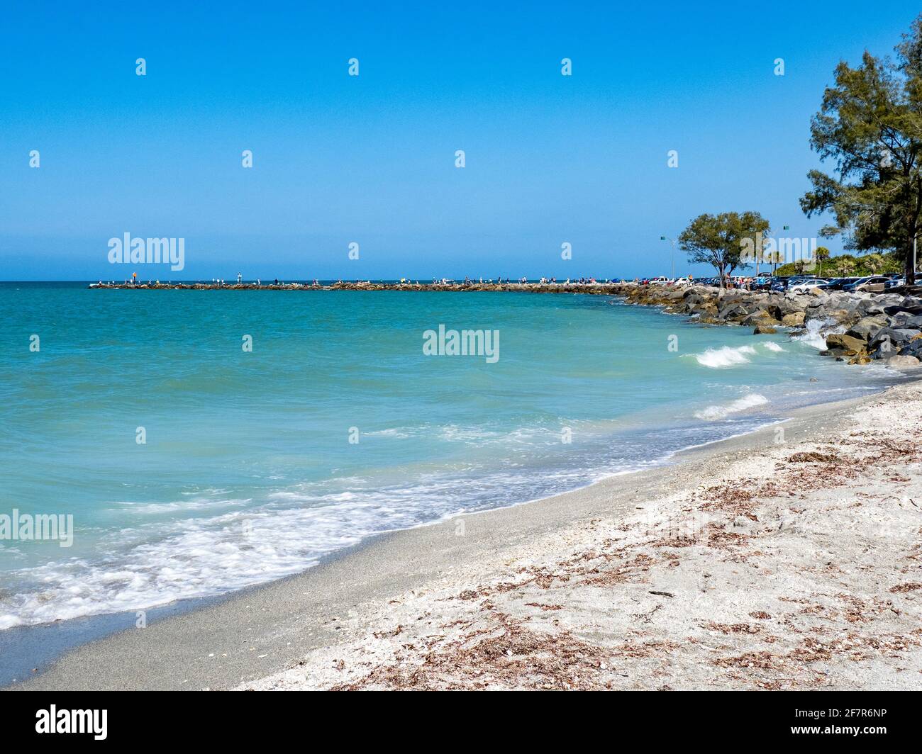 Il Jetty a Venezia Florida sul Golfo del Messico Negli Stati Uniti Foto Stock