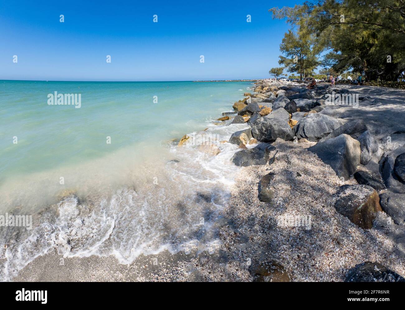 Il Jetty a Venezia Florida sul Golfo del Messico Negli Stati Uniti Foto Stock