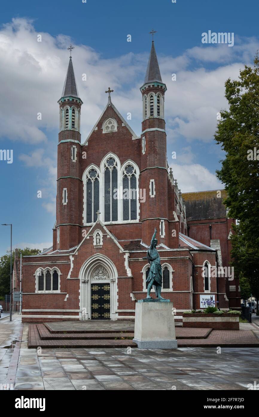 Cattedrale cattolica di San Giovanni Evangelista a Portsmouth, Regno Unito Foto Stock