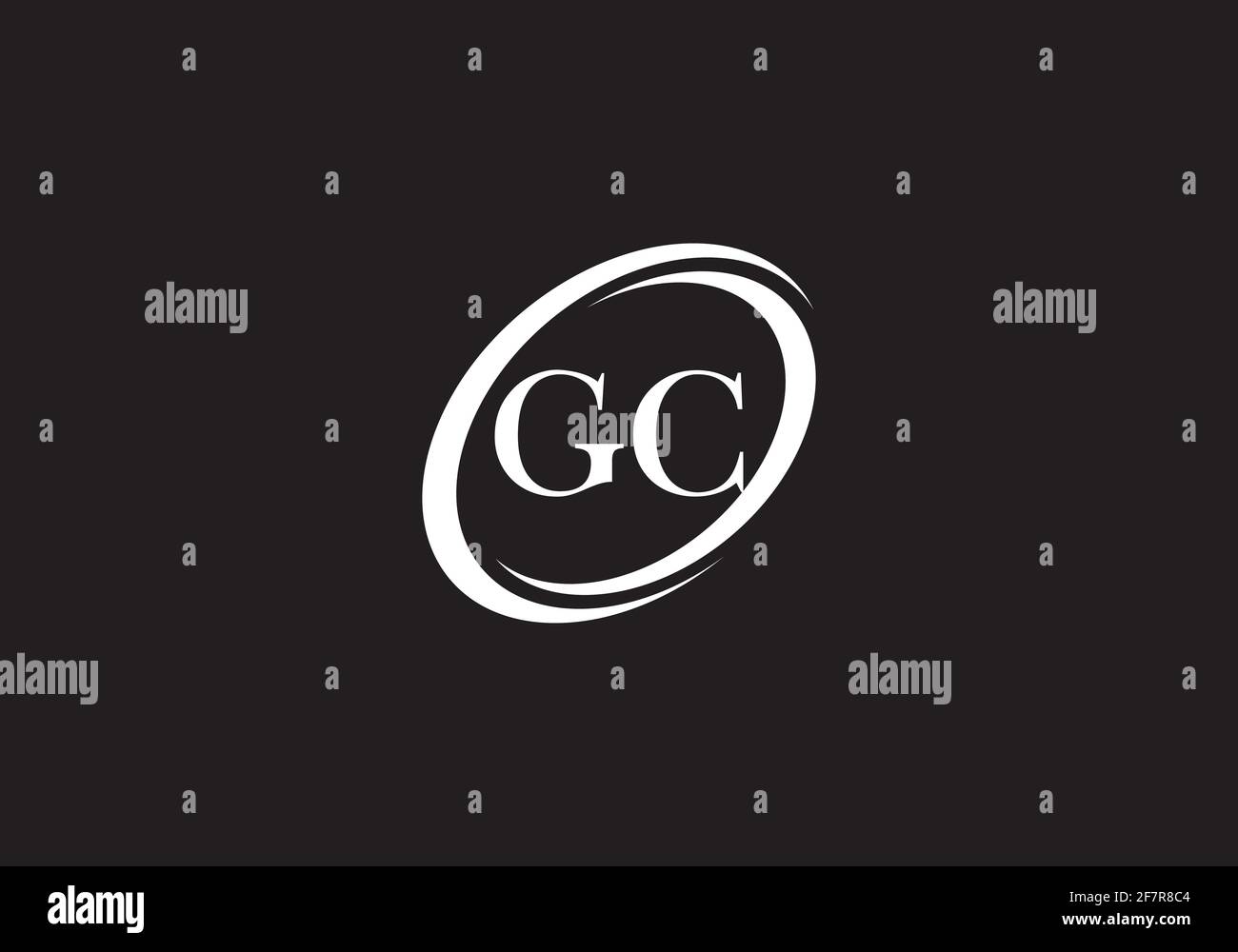 Lettera GC iniziale Creative Modern Business Typography modello vettoriale. Creative Letter GC Logo Vector Illustrazione Vettoriale