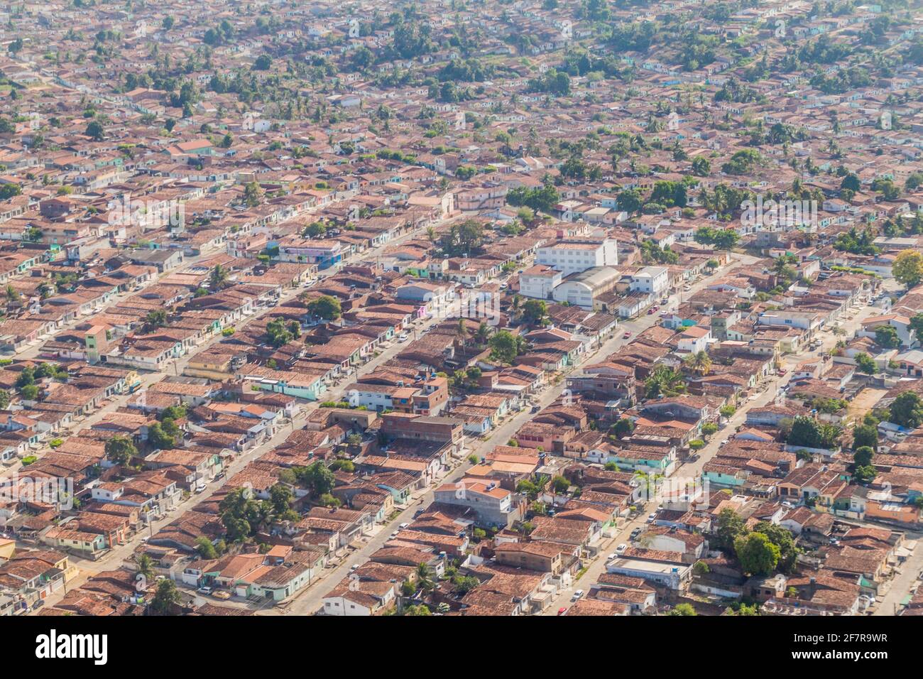 Veduta aerea della città di Santa Rita, stato di Paraiba, Brasile Foto Stock