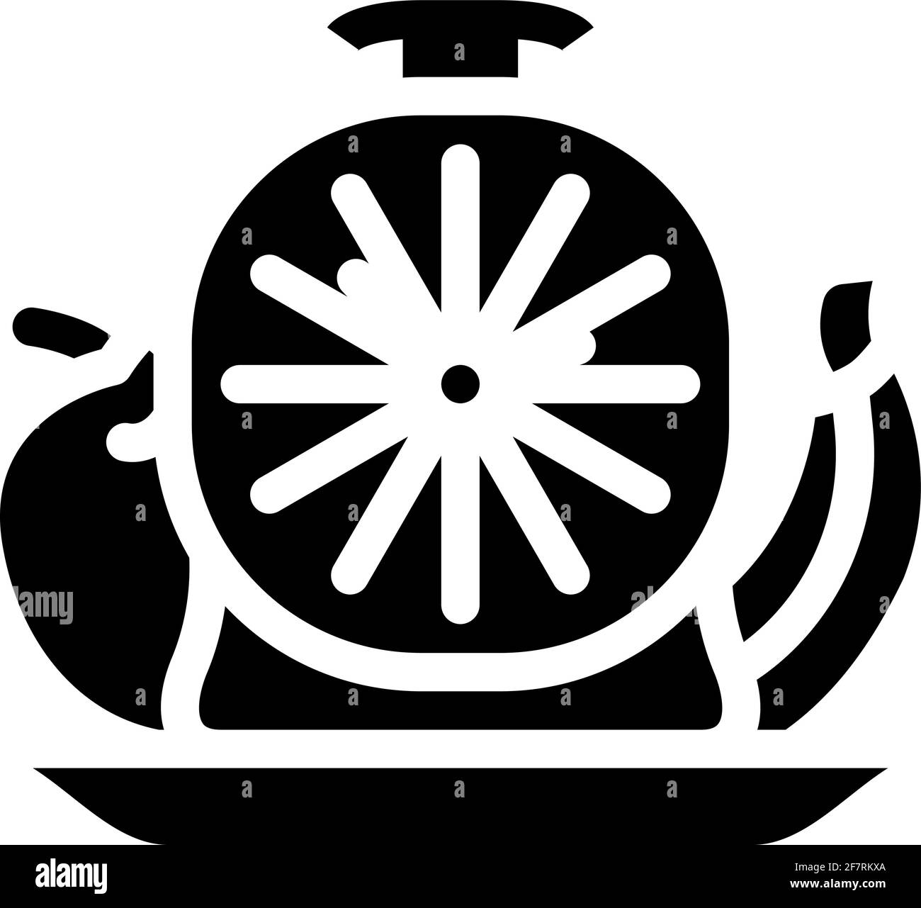 illustrazione vettoriale dell'icona del glifo del cibo per ora Illustrazione Vettoriale