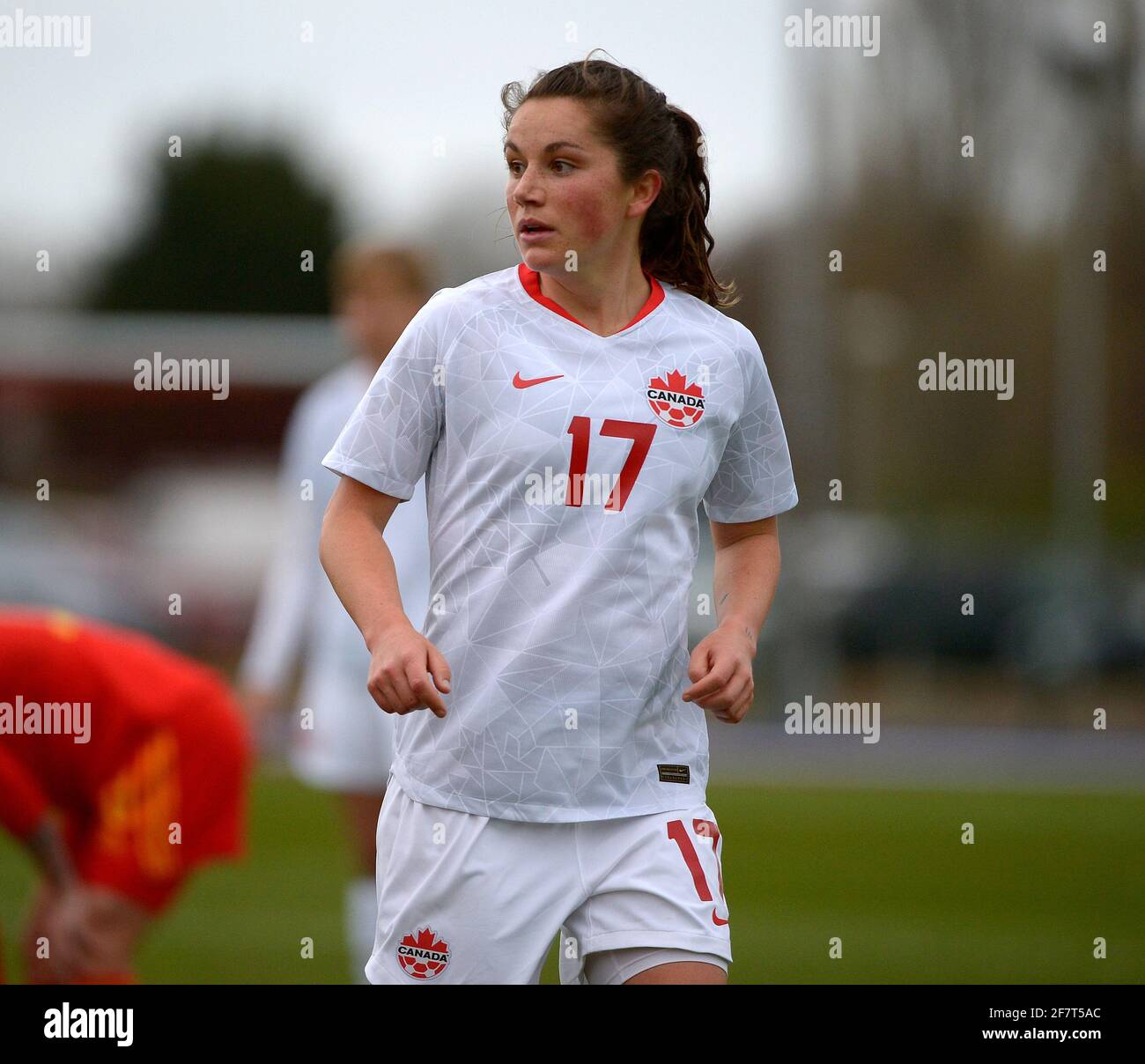 Cardiff Leckwith Stadium, 9 aprile 2021, Regno Unito: Canada Jessie Fleming Andrew Dowling/Alamy Live News Foto Stock