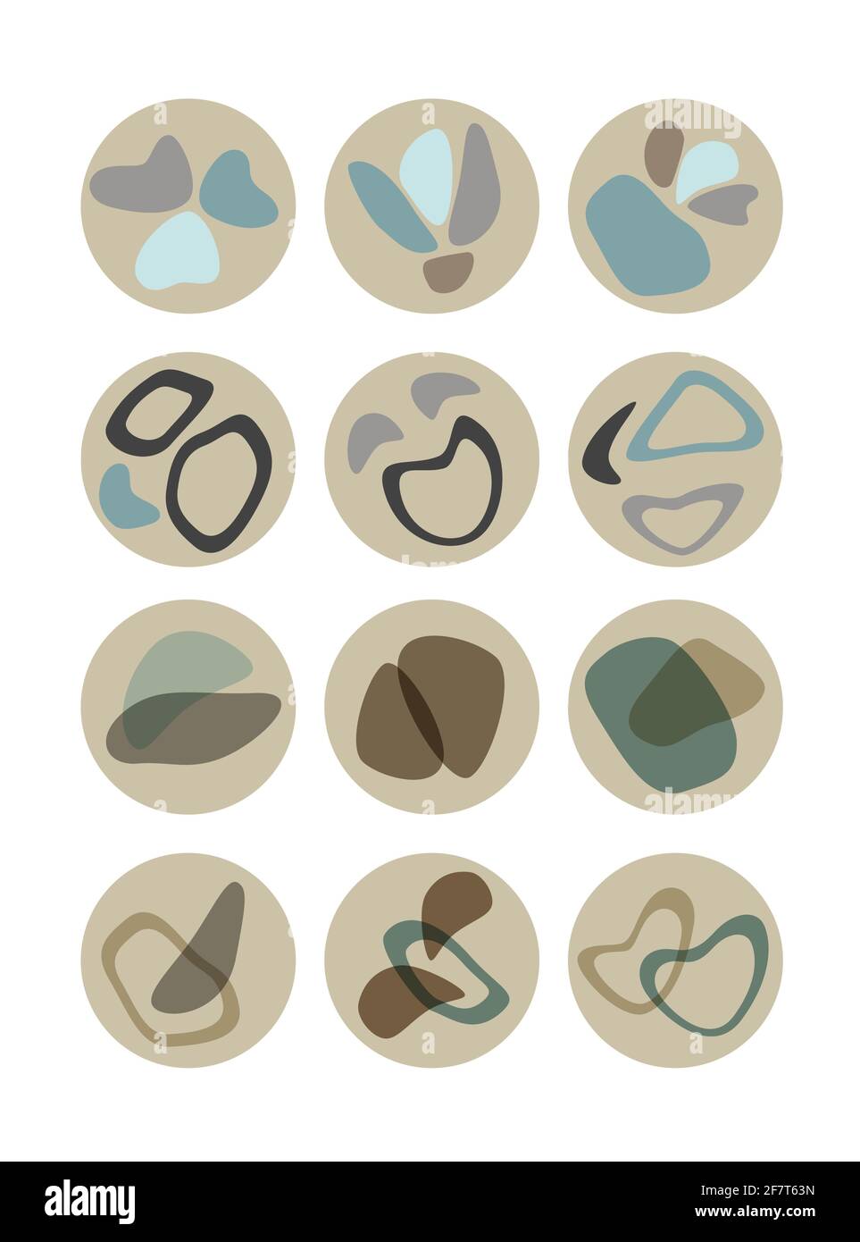 Forme organiche in evidenza, grande design per qualsiasi scopo. Insieme di modelli di banner vettoriali astratti. Modello vettoriale. Illustrazione Vettoriale