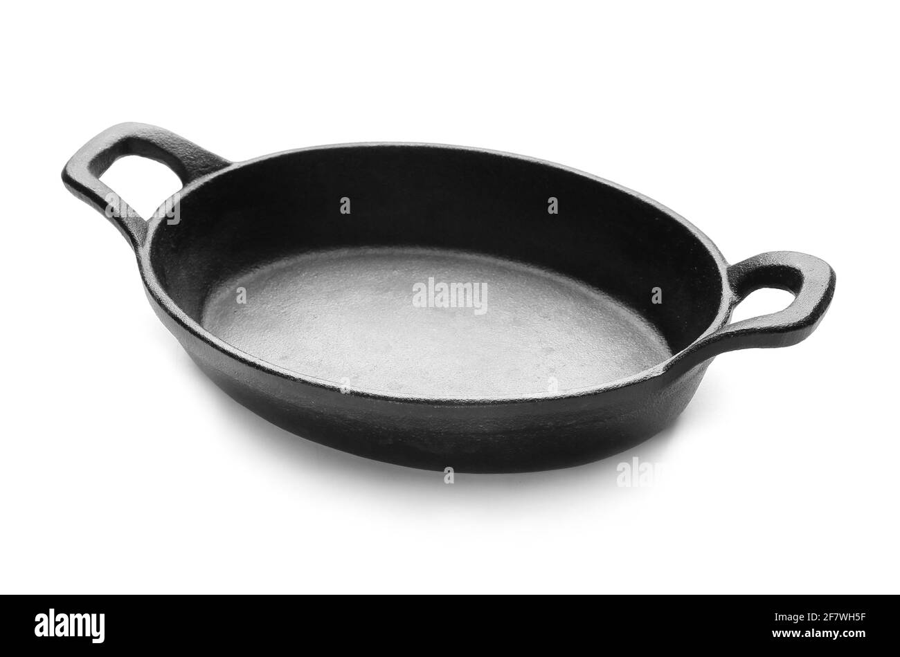 Padella su sfondo bianco Foto Stock