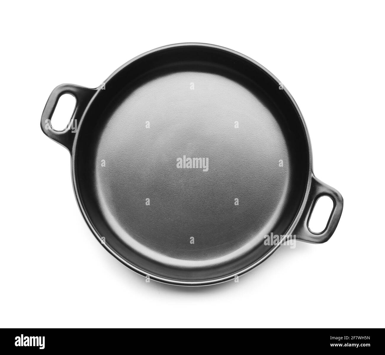 Padella su sfondo bianco Foto Stock