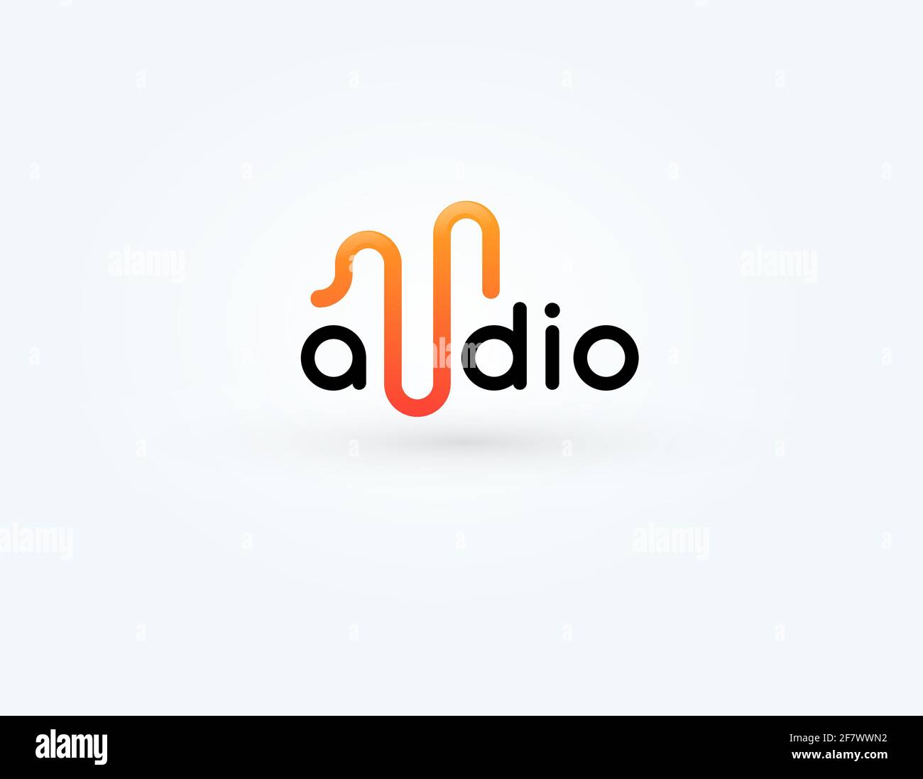 Icona Musica, logotipo di onde radio, simbolo di onde sonore. Design con logo Sound Impulse per registrazione audio e voce, design del marchio del negozio di musica, audio Illustrazione Vettoriale